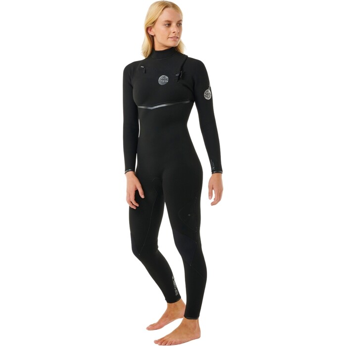 2024 Rip Curl Womens E-Bomb 3/2mm Chest Zip Wetsuit 15NWFS - Black